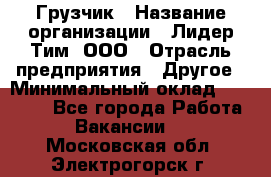 Грузчик › Название организации ­ Лидер Тим, ООО › Отрасль предприятия ­ Другое › Минимальный оклад ­ 14 000 - Все города Работа » Вакансии   . Московская обл.,Электрогорск г.